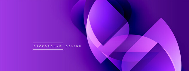Wall Mural - abstract purple design features flowing shapes, gradients. modern background ideal for digital proje