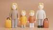 © Chatchanan - Family travel adventure home figurative art warm environment close-up view family bonding concept
