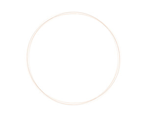 Poster - Abstract gold circle frame, thin lines, simple border, round shape isolated on white, Vector Illustration.