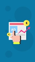 Wall Mural - Audiences are clicking on ad content, leading to improved sales and higher conversion rates.