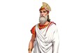 © Kanokwan - Animated vector portrait, full-length figure in ancient Greek attire, isolated on white, animation,   white background vector