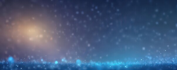 Wall Mural - Abstract blue bokeh, gradient light effects, dreamy, ethereal, wallpaper, backdrop, digital