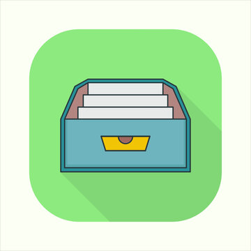 Illustration of a archive icon. icon related to design elements. suitable for web site, app, user interfaces,element, printable etc. flat icon style. simple vector design editable