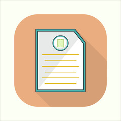 Poster - Illustration of a paste file icon. icon related to design elements. suitable for web site, app, user interfaces,element, printable etc. flat icon style. simple vector design editable