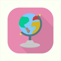 Poster - Illustration of a globe icon. icon related to design elements. suitable for web site, app, user interfaces,element, printable etc. flat icon style. simple vector design editable