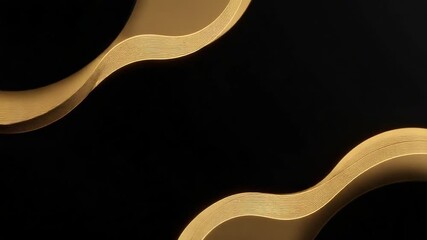 Poster - Golden light weaves a delicate dance against a void dark backdrop creating a mesmerizing ethereal effect