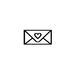 Poster - Envelope with Heart Icon Representing Love Letter Romantic Message and Emotional Contact