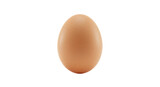 A single brown egg isolated on transparent background