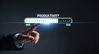 © ekhtiar - Business professional activating a productivity progress bar with a glowing indicator