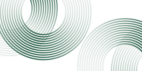 Poster - green white abstract background overlap layer on bright space with circles effect decoration. eps 10