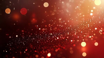 Canvas Print - Red and gold festive glitter background creating a magical atmosphere