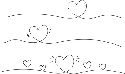 Naklejka na meble Hand drawn heart outline illustration