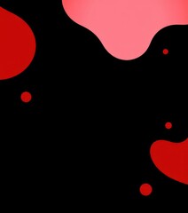Wall Mural - abstract red and white shapes on a dark background, dark, visual, minimal
