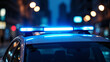 © PRODPLEUM DESIGN - Police Car with Flashing Lights at Night