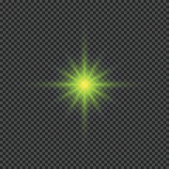 Wall Mural - light effect of green lens flares