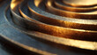 © Mdabu - Gleaming golden bronze concentric curves with textured metallic surfaces image