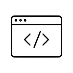 Web Development Code Window Outline Icon