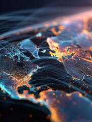 Poster - Global trade insights analyzing digital transformation in business technology landscape data-driven environment close-up perspective
