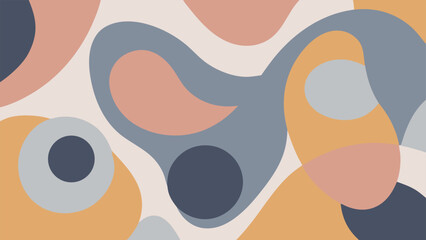 Poster - Abstract fluid shape vector illustration with earth tones for modern design projects