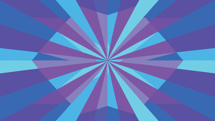 Poster - Abstract geometric burst of colors with overlapping shapes and transparency