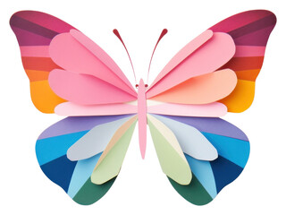 Wall Mural - png butterfly paper art creativity.