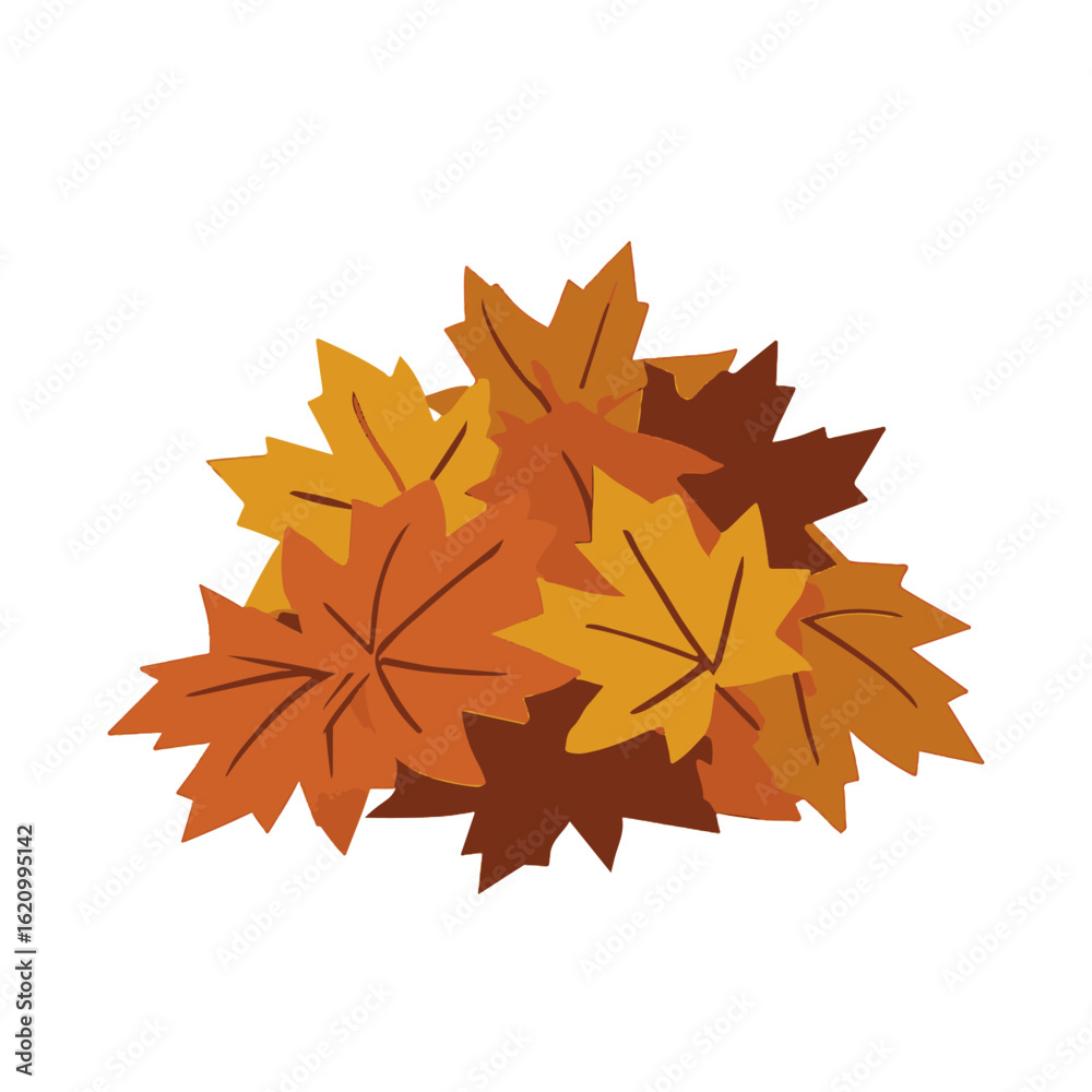 illustration icon pile of autumn leaves vector on white background Vector  icon autumn Stock Vector | Adobe Stock, image size:1000x1000