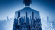 © Aimo Studio - Visionary Leader Featuring a Modern Cityscape, Representing Ambition, Success