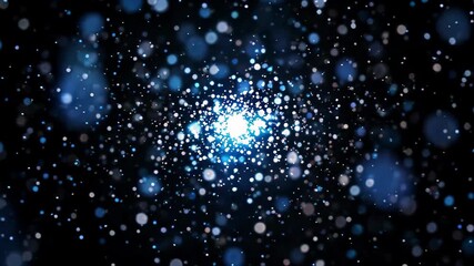 Wall Mural - arafed image of a bright blue star surrounded by snow