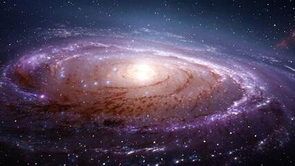 Wall Mural - a breathtaking of a vibrant spiral galaxy, swirling with countless stars, cosmic dust, and nebulae.