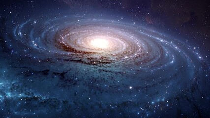 Wall Mural - a breathtaking of a vibrant spiral galaxy, swirling with countless stars, cosmic dust, and nebulae.