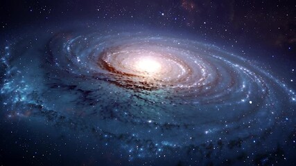 Wall Mural - a breathtaking of a vibrant spiral galaxy, swirling with countless stars, cosmic dust, and nebulae.