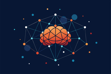 tech brain structure made of connecting nodes and  (1).eps