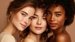 © Elena - Natural Beauty Shines Through With Diverse Skin Tones and Fresh Faces Against a Soft Gradient Background