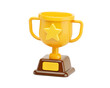 © Abdelati - Trophy cup winner success champion icon sign or symbol 3d illustration