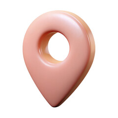 Poster - 3d location pin icon isolated on transparent background
