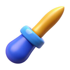 Poster - 3d dropper icon isolated on transparent background