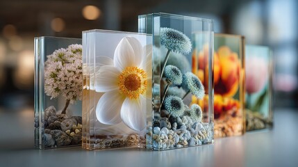 Transparent digital photo frames designed for home and office use featuring high-resolution displays, minimalist styling, interactive controls, and modern technology integration.