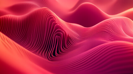 Wall Mural - Abstract Red Wave Pattern Design