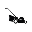 © motiur vector artist - Black silhouette of a push lawn mower