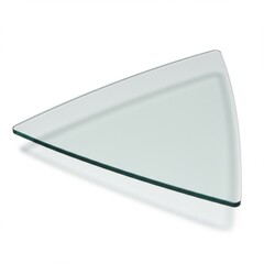 Glass shelf isolated on white background for display and storage.