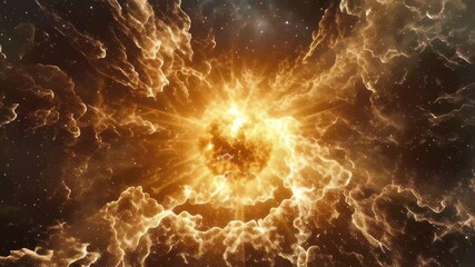 Poster - Supernova nebula displays brilliant explosion of a collapsed star in deep space, Supernova Nebula collapsed star Flying through star in gas clouds Deep space object