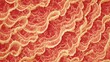 © ma wuer - A fractal pattern of carcinogenic warning labels crafted from processed meat textures, forming an infinite loop.