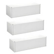 © Pixelhub - Set of three empty paper boxes on a white background. Vector illustration