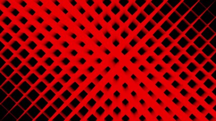 Wall Mural - red and black squares pattern animation, abstract geometric technology tunnel loop