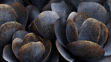 Wall Mural - Abstract Dark Background With Golden Shapes