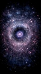 Wall Mural - Colorful Spiral Nebula With Stars In Deep Space