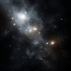 Wall Mural - Star Clusters In Dark Space