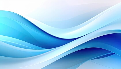 Poster - Fluid motion design abstract background digital art soft blue waves contemporary environment visual concept for modern aesthetics