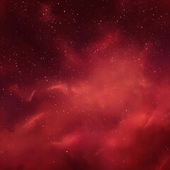 Wall Mural - Deep Red Nebula Space Background With Stars And Colorfull Glitter Effects