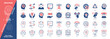 © Genestro - Intuition icon set. Imagination, Foresight, Instinct, Psychology, Behavior, Perception, Choice, Knowledge. Duotone color solid and editable outline icons